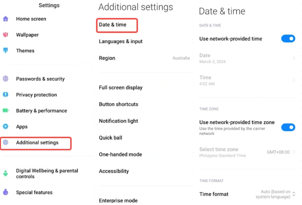 fix time error